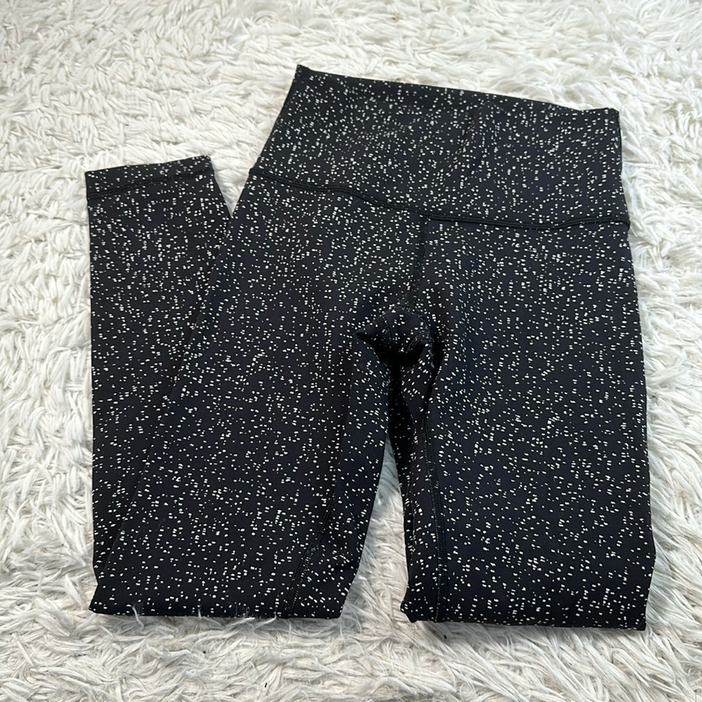 Lululemon Wunder Under High-Rise 7/8 Tight *25" Magnetized Jacquard Black White